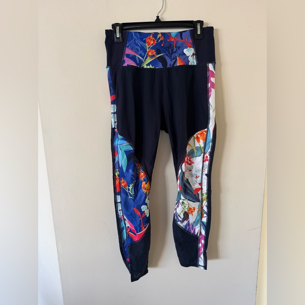 Athleta Black And Multicolor Patterned Leggings- … - image 3